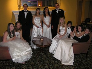 My cousins and I at the Hungarian Debutante Ball